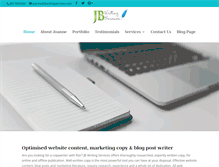 Tablet Screenshot of jbwritingservices.com